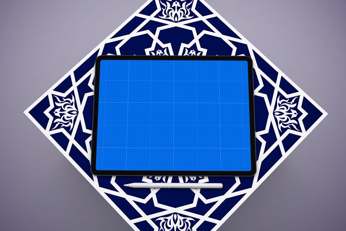 iPad Pro平板电脑UI设计图多角度演示蚂蚁素材精选样机模板 Arabic iPad Pro Mockup插图(10)