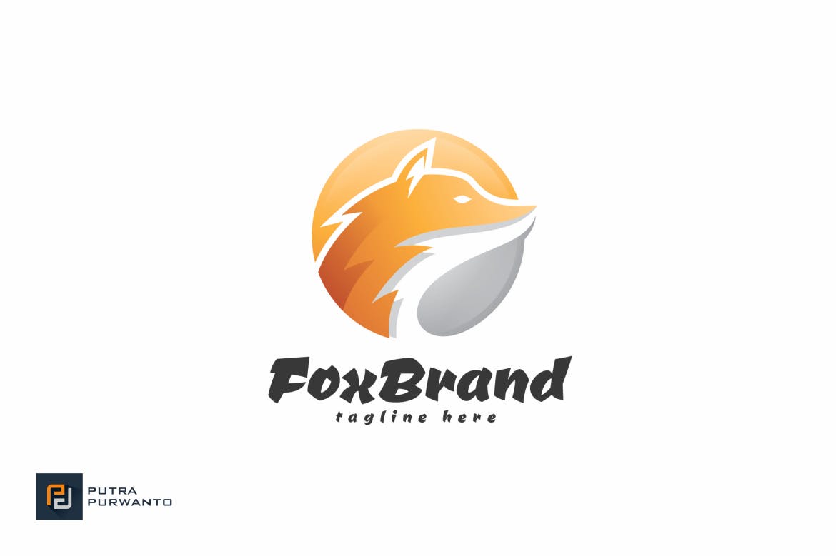 狐狸几何图形品牌Logo设计蚂蚁素材精选模板 Fox Brand – Logo Template插图(1)