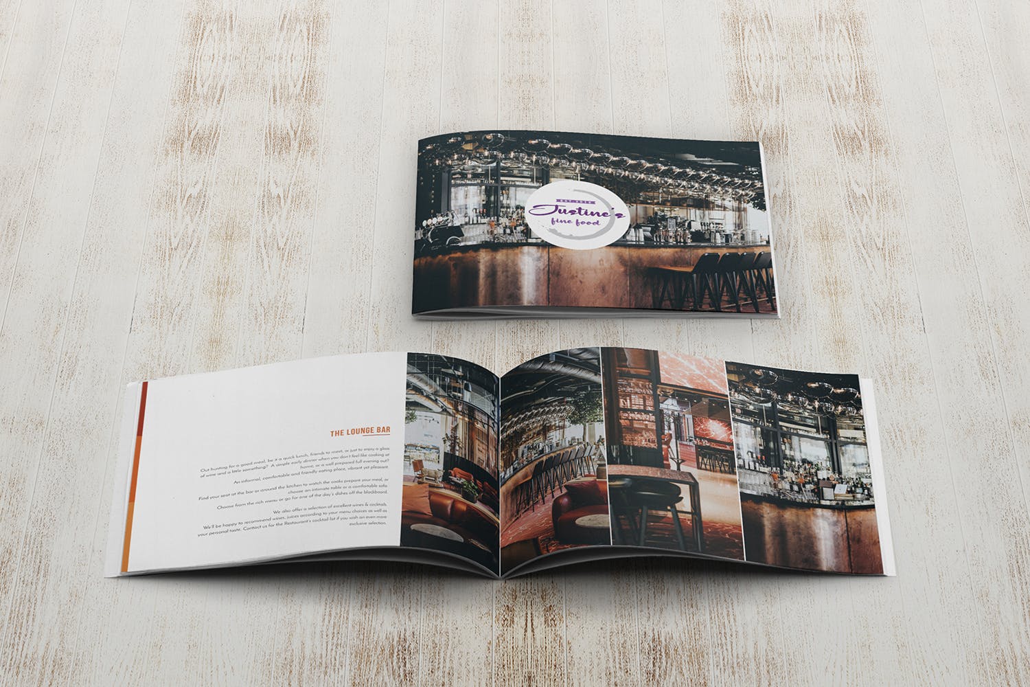 企业画册产品手册封面&内页版式设计正视图样机第一素材精选 Cover & Open Landscape Brochure Mockup Front View插图(2)
