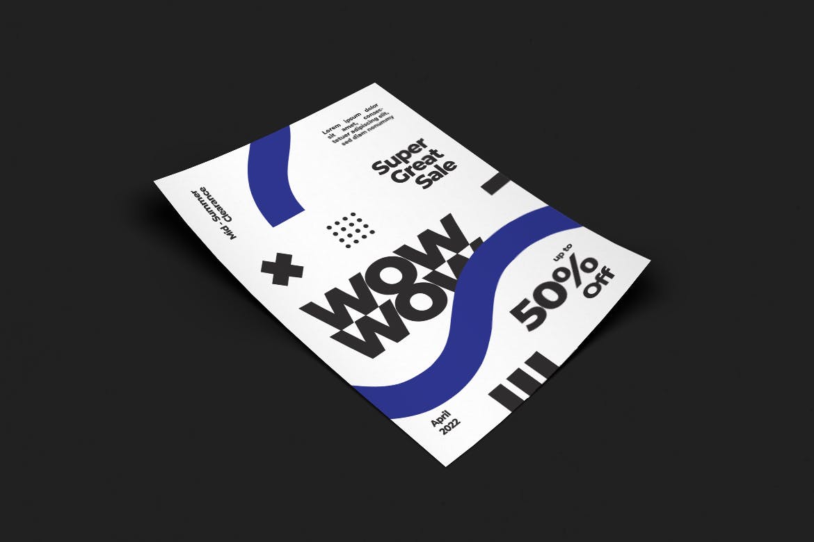 现代简约版式设计促销海报PSD素材第一素材精选模板 Rodrigo Poster Design插图(1)