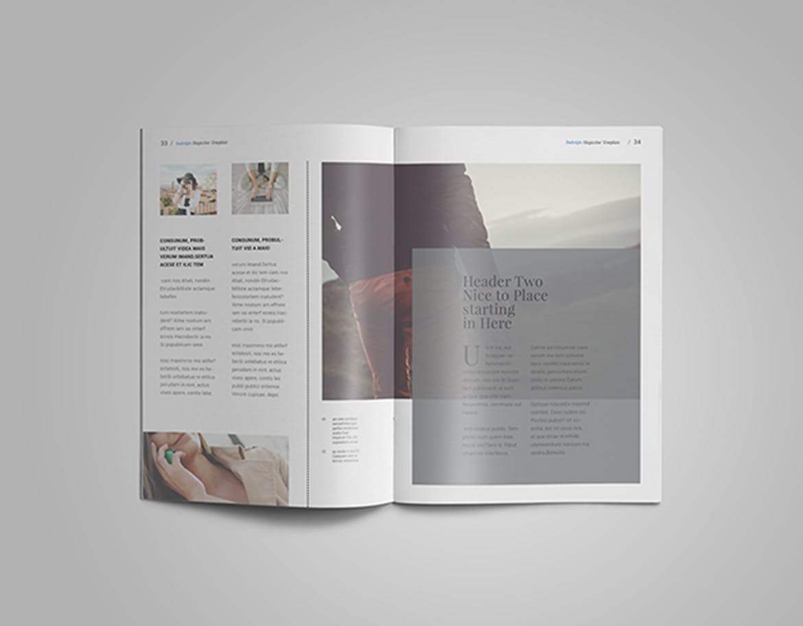 高端旅行/摄影主题第一素材精选杂志版式设计InDesign模板 InDesign Magazine Template插图(14)