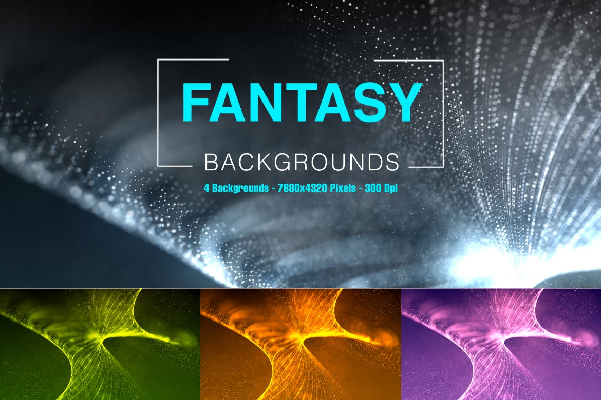 8K超高清梦幻抽象曲线背景图素材 Fantasy Backgrounds插图(1)
