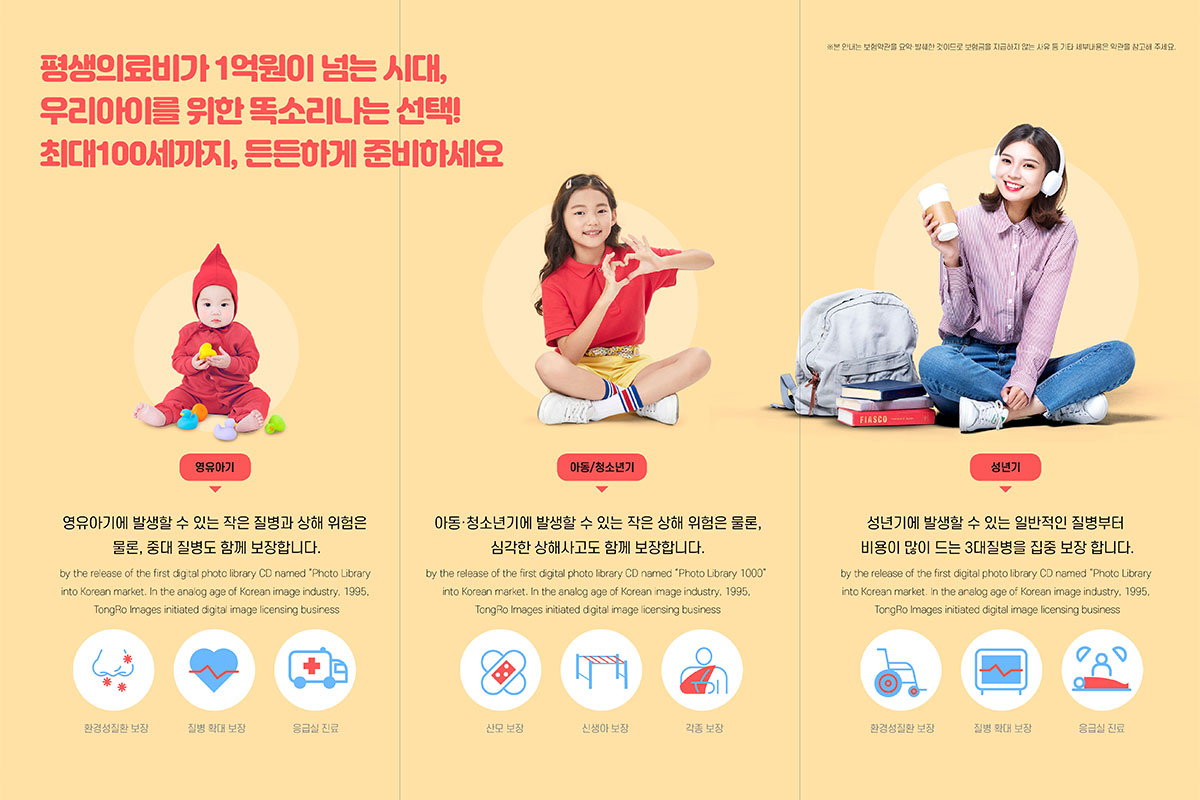 少儿&儿童成长意外险主题推广海报PSD素材蚂蚁素材精选韩国素材[PSD]插图