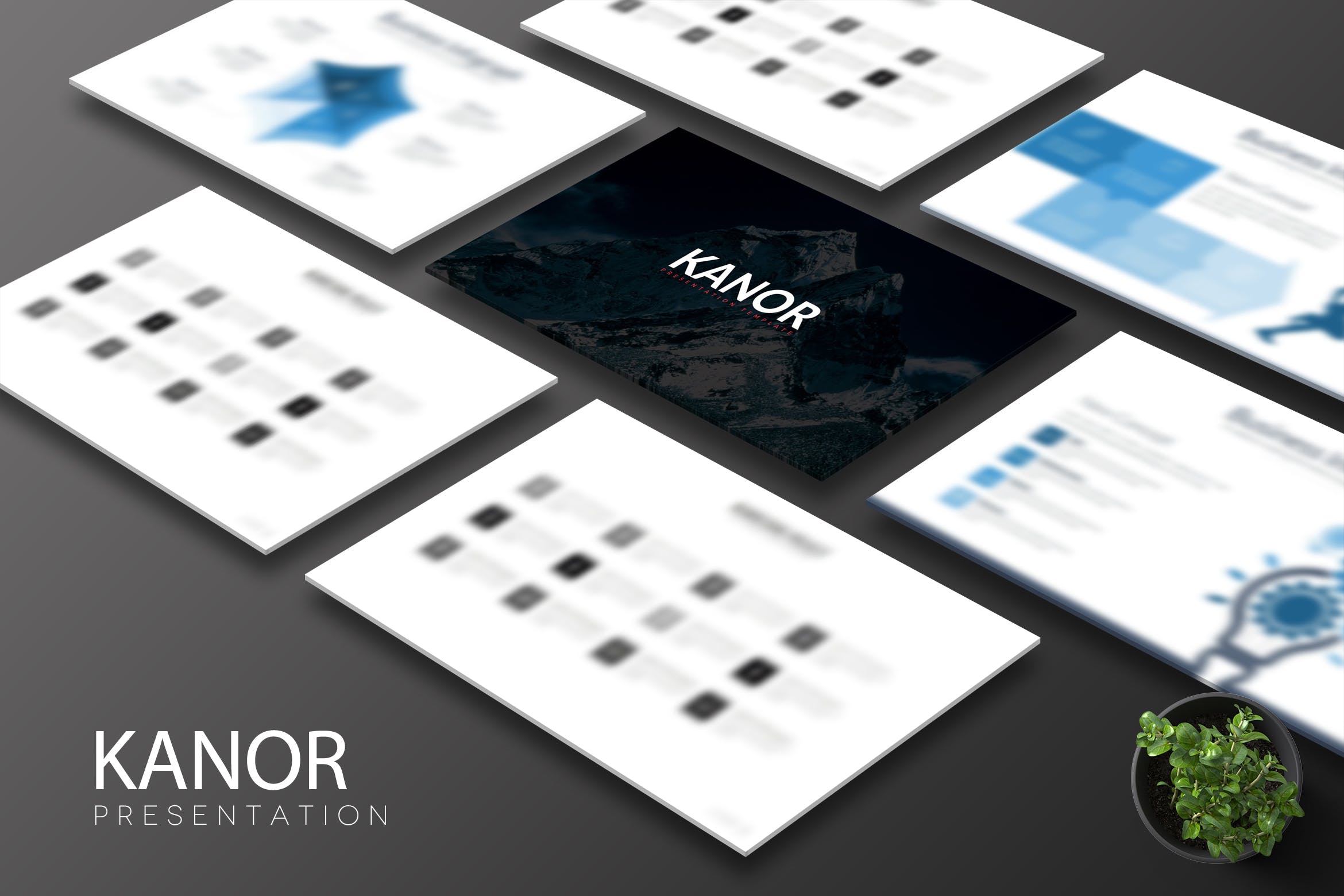 简约设计风格多用途企业第一素材精选Keynote模板设计模板 Kanor – Keynote Template插图