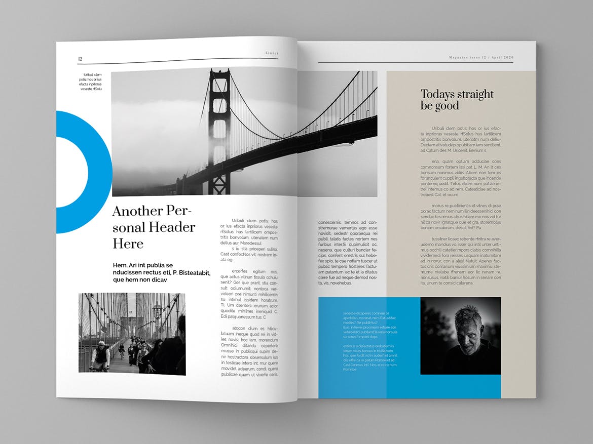 人物专访第一素材精选杂志排版设计模板 Sergeyi – Magazine Template插图(7)