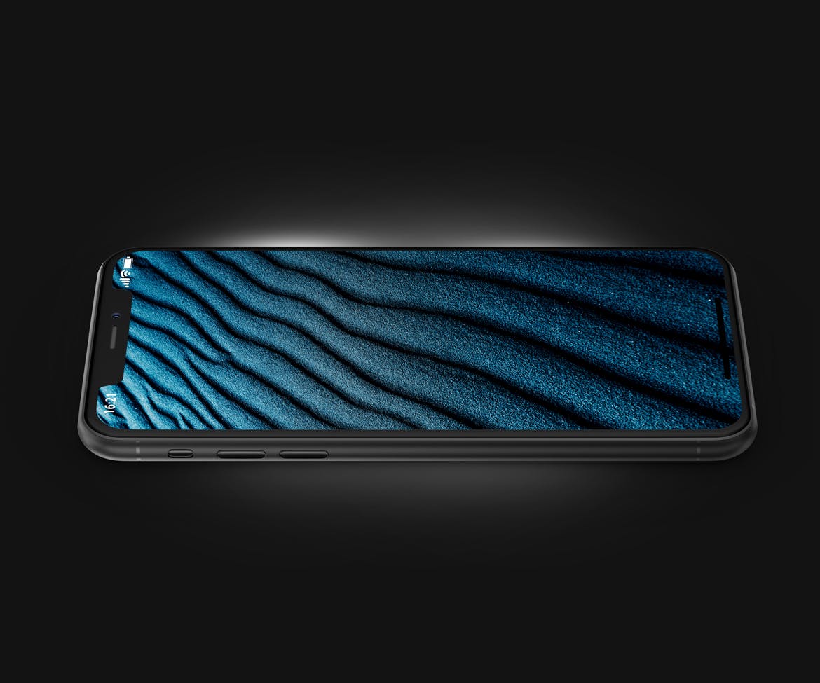 酷黑色iPhone 11 Pro Max屏幕预览蚂蚁素材精选样机模板 Phone 11 Black PSD Mockups插图(1)