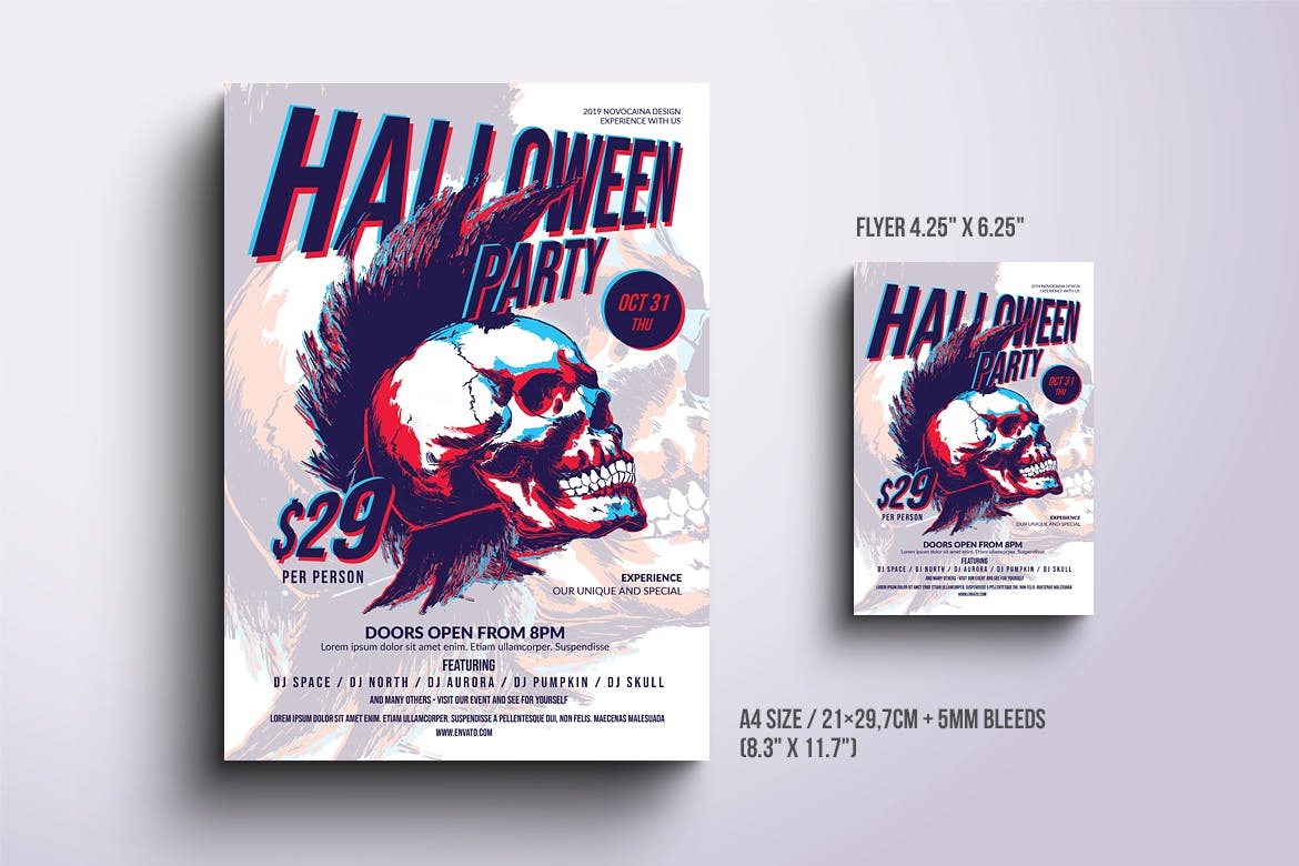 迪斯科音乐舞厅主题活动派对海报PSD素材第一素材精选模板合集v4 Event Party Posters & Flyers Bundle V4插图(3)
