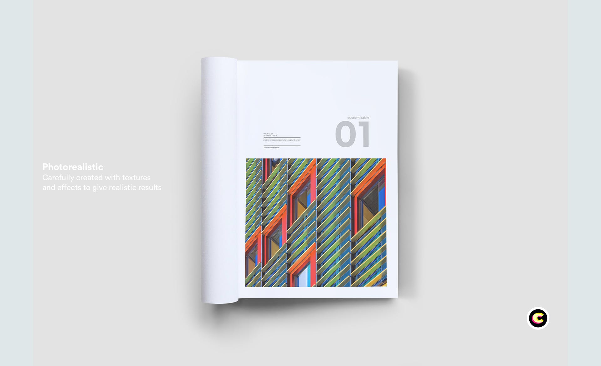 企业画册封面&版式设计效果图样机第一素材精选 Brochure Mock Up插图(4)