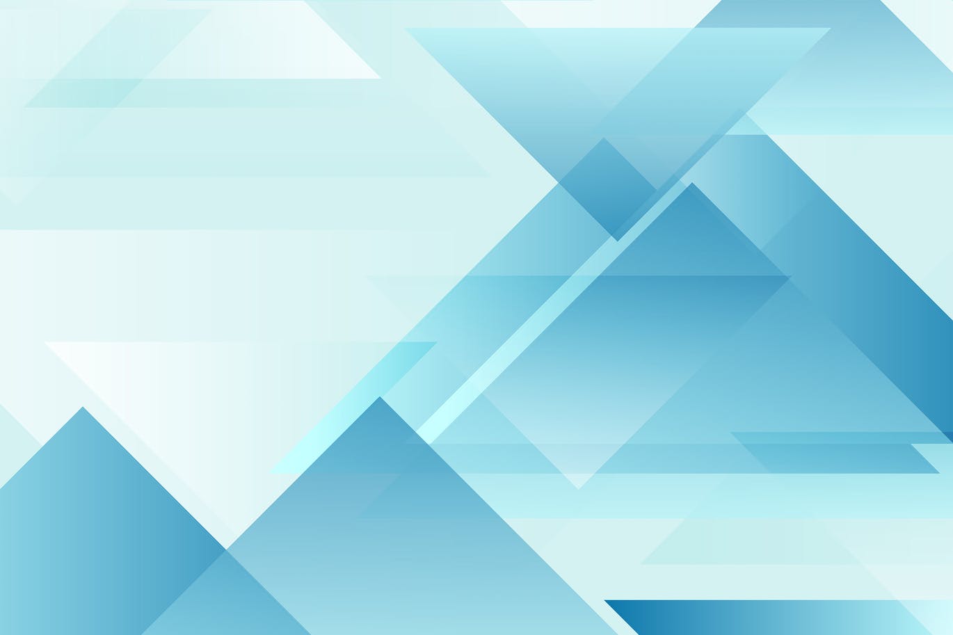 蓝色抽象几何三角形高清背景图素材 Abstract blue geometric triangles background插图