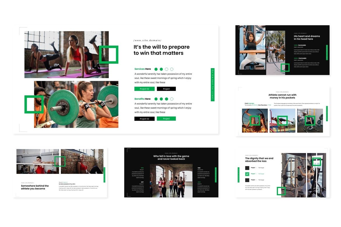 健身教程/健身俱乐部Google演示模板第一素材精选 Physical – Google Slide Template插图(3)