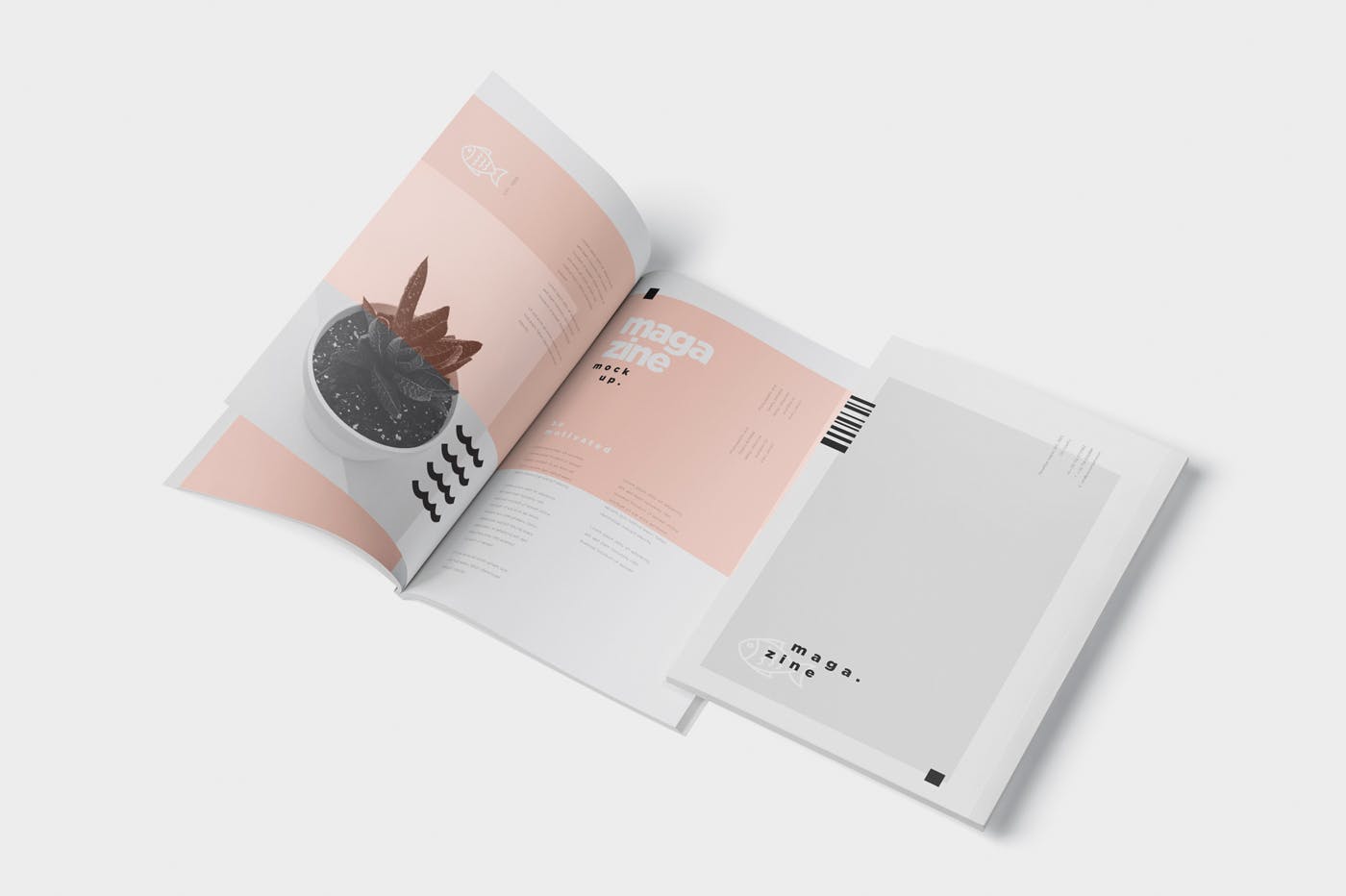 A4尺寸大小杂志封面&内页版式设计图样机第一素材精选 Magazine Mockup – A4 210×297 mm Size插图(4)