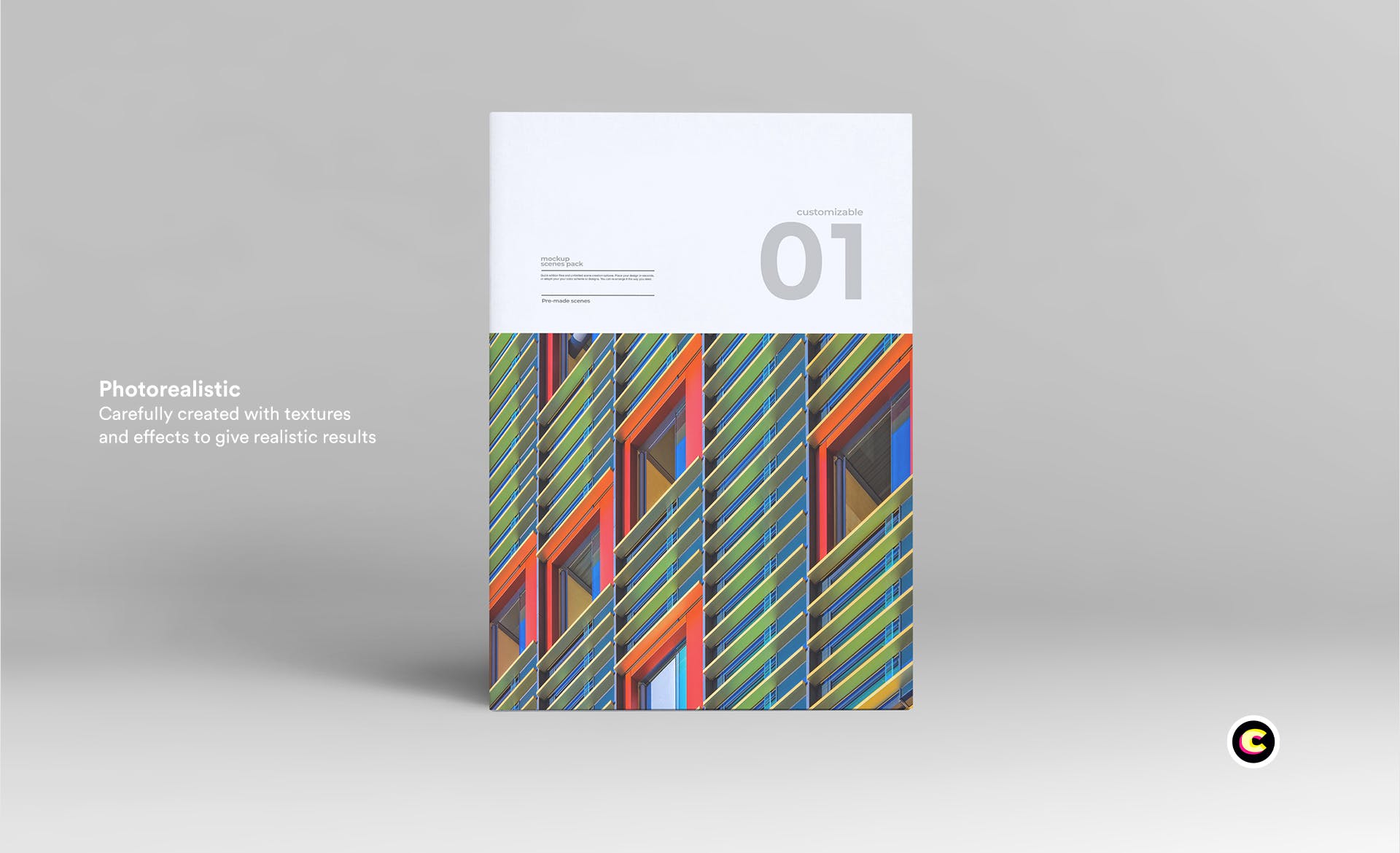 企业画册封面&版式设计效果图样机第一素材精选 Brochure Mock Up插图(3)