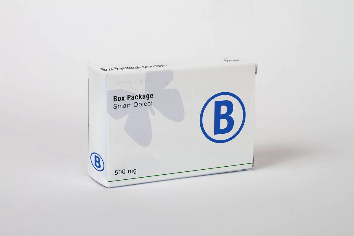 药品纸盒包装外观设计第一素材精选模板 Box Package Mock Up插图