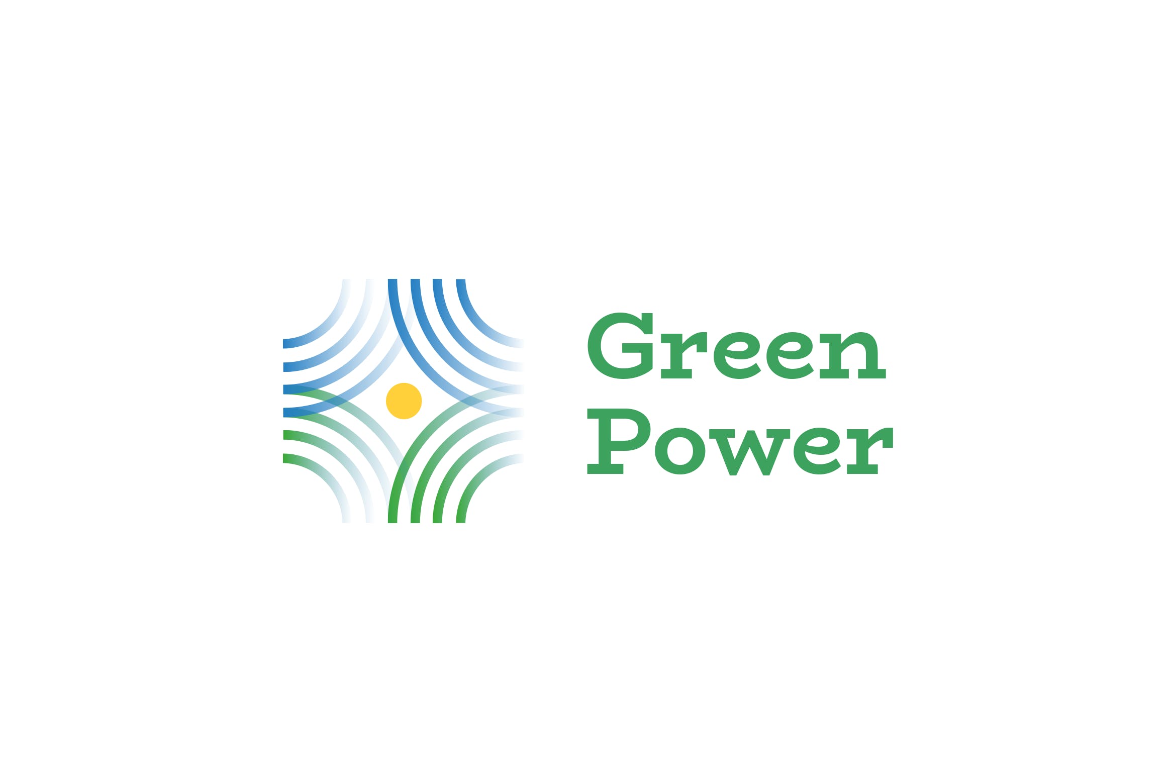 绿色能源&新能源品牌Logo设计大洋岛精选模板 Green Power Logo插图