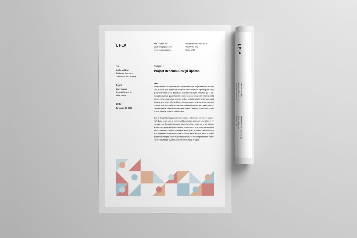 企业标准化信笺版式设计模板 Letterhead插图3