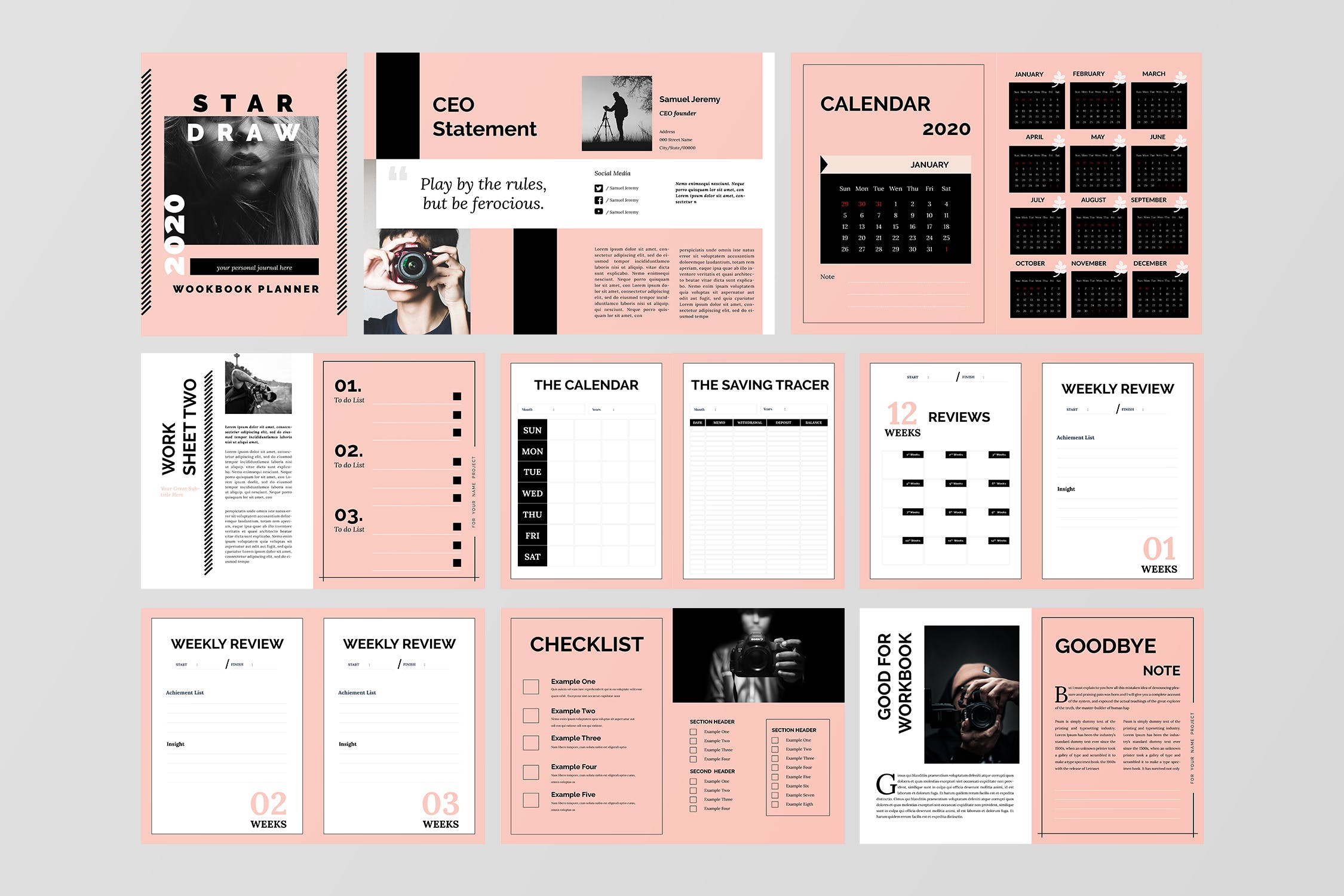 极简主义Workbook创意设计模板v2 Stardraw – Minimalist Workbook Template插图4