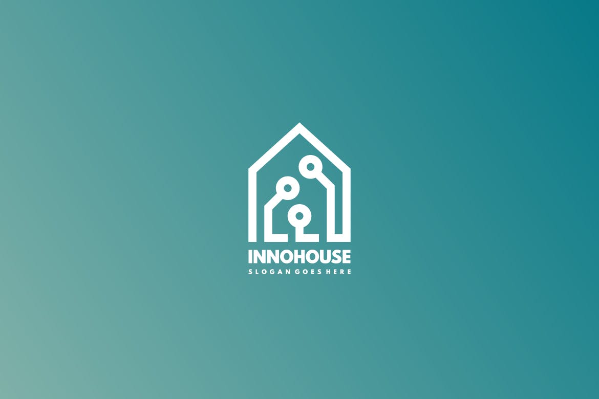 电子行业适用的Logo设计蚂蚁素材精选模板 Electronic House Logo插图(1)