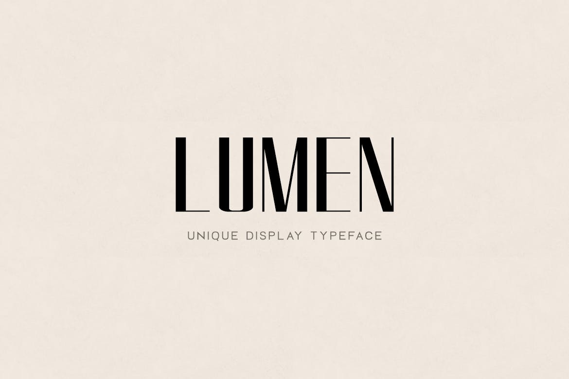 独特品牌VI视觉设计英文无衬线字体大洋岛精选v7 LUMEN – Unique Display / Headline / Logo Typeface插图