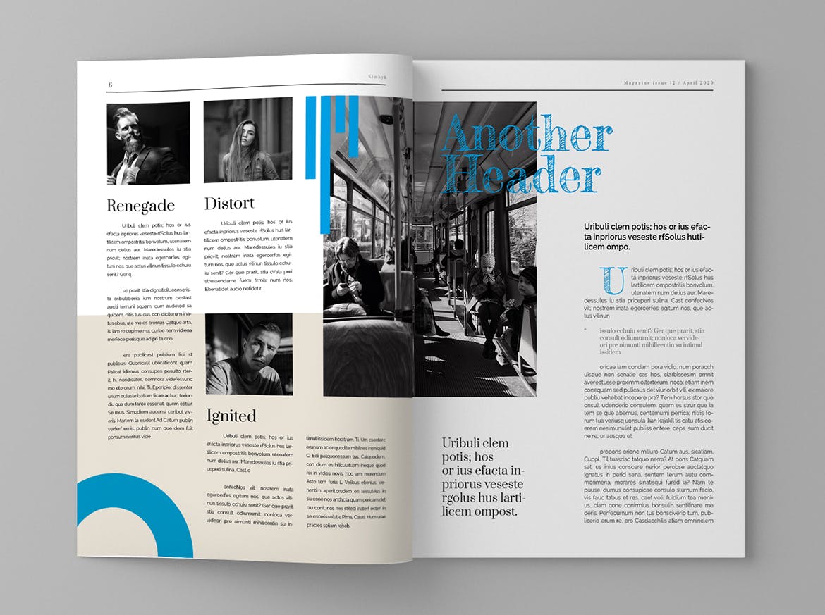 人物专访第一素材精选杂志排版设计模板 Sergeyi – Magazine Template插图(4)