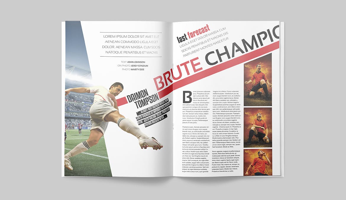NBA篮球赛事蚂蚁素材精选杂志版式设计模板 Magazine Template插图(9)