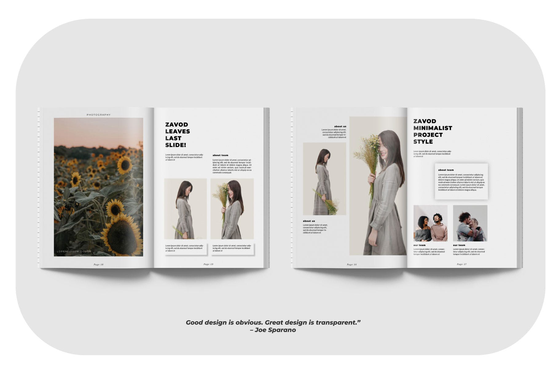 摄影/模特主题第一素材精选杂志排版设计模板 ZAVOD Business Magazine Minimal Template – LS插图(3)