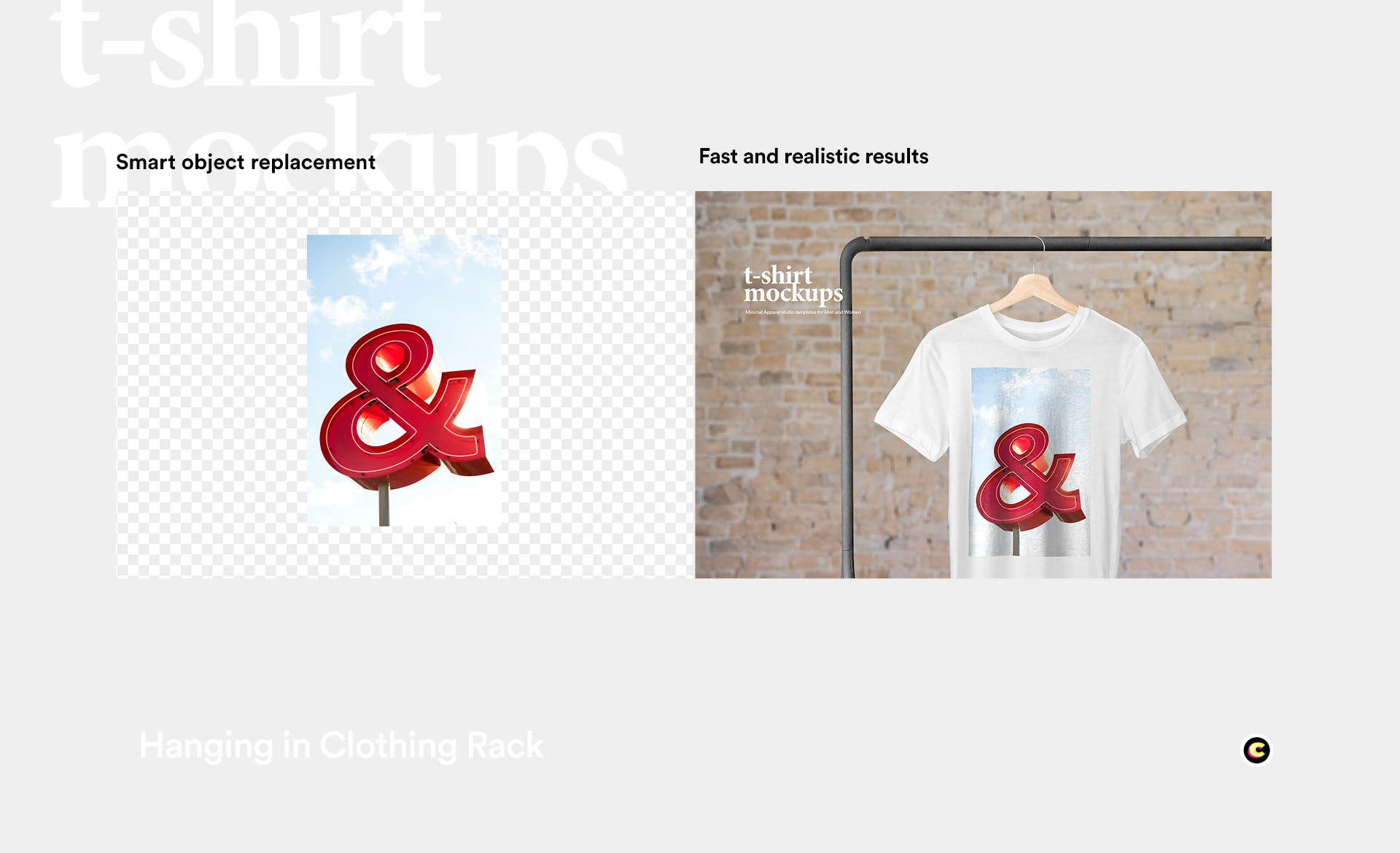晾晒状态T恤产品展示样机第一素材精选模板 Hanging T-Shirt Mockup插图(2)