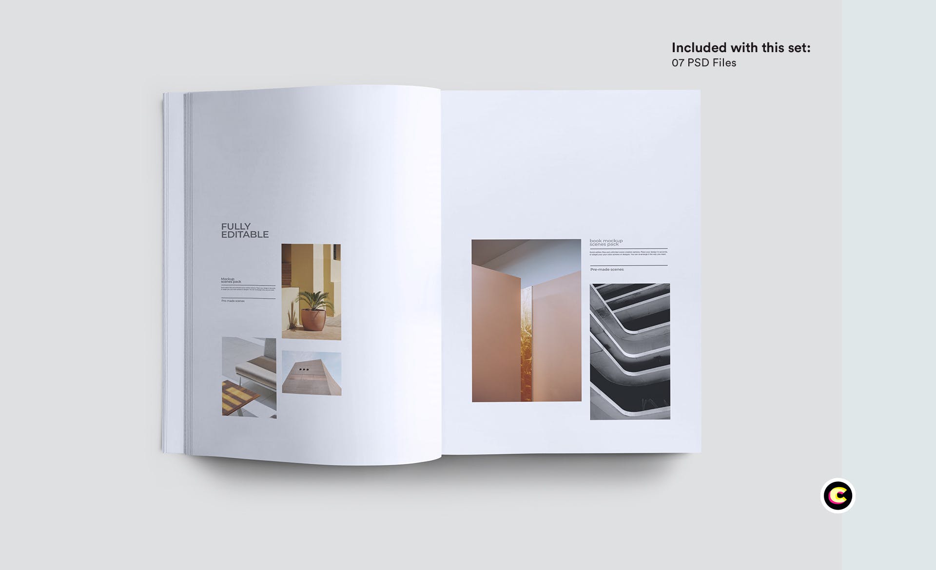 企业品牌画册/宣传册封面设计效果图样机第一素材精选 Brochure Mockup插图(5)