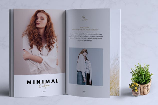时装品牌新品目录产品画册第一素材精选Lookbook设计模板 MILENIA Fashion Lookbook插图(3)