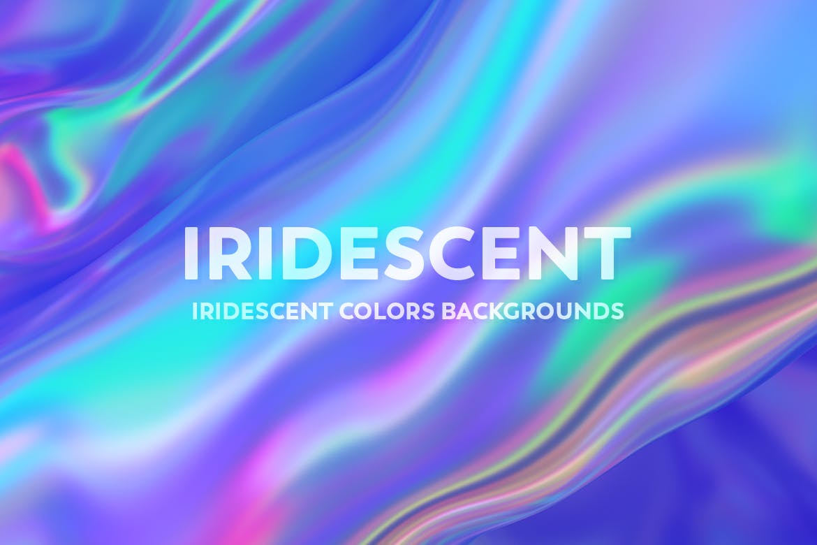 梦幻彩虹色抽象背景图素材v2 Iridescent Abstract Backgrounds  – V2插图