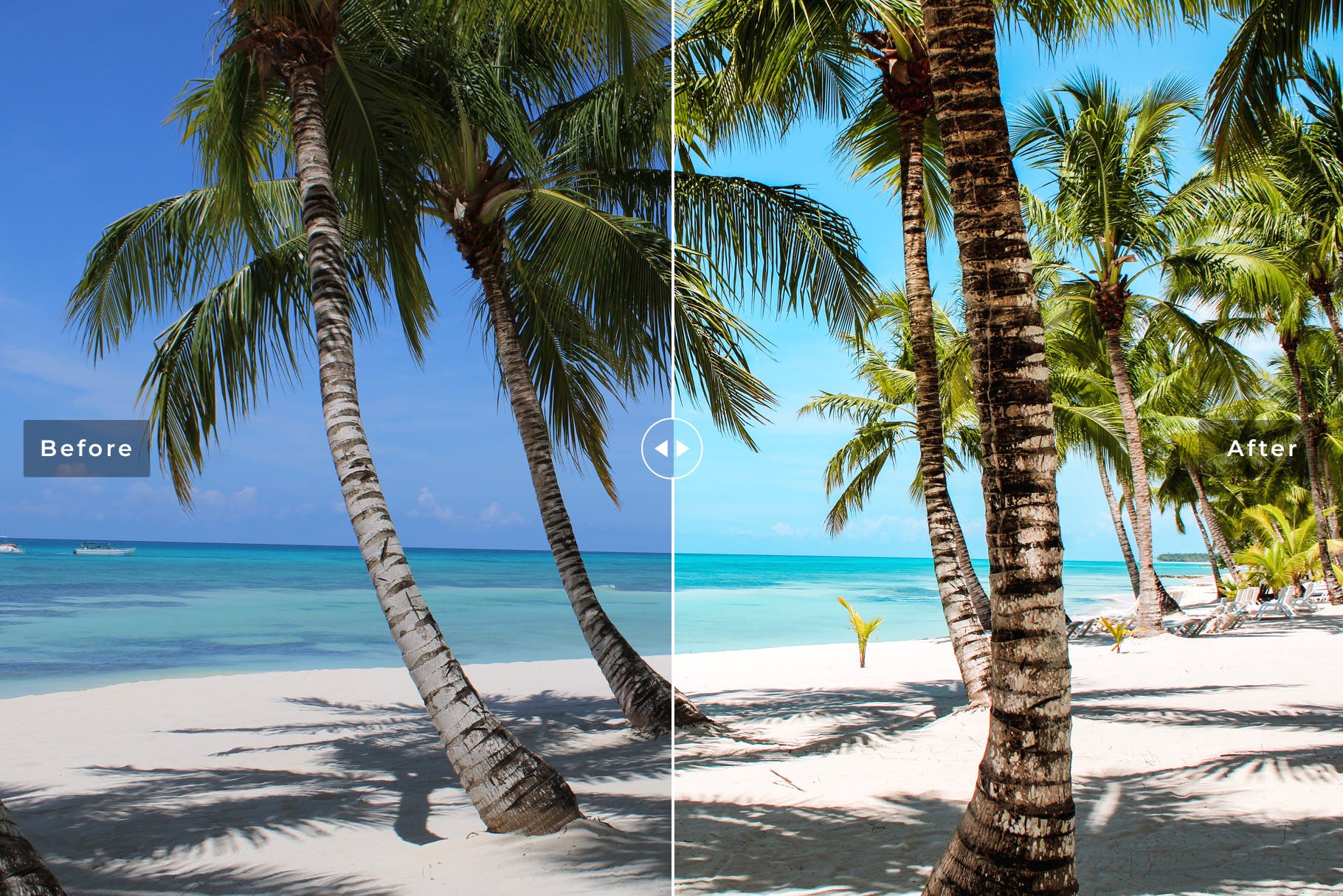 蓝色&绿松石色自然暖色调Lightroom预设 Punta Cana Mobile & Desktop Lightroom Presets插图(2)