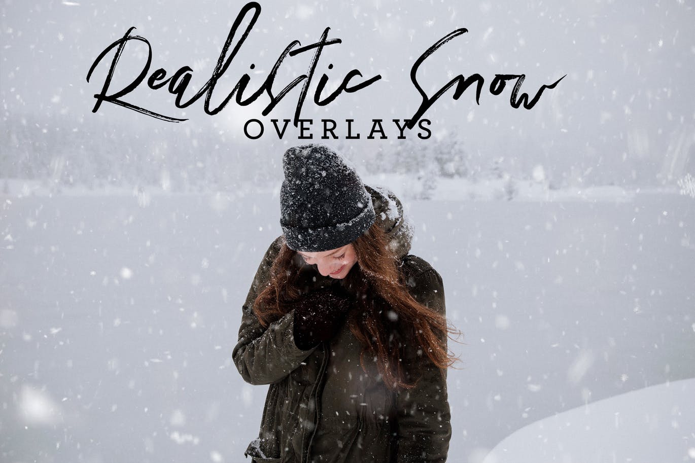 10种实景拍摄雪花雪景叠层背景PNG素材 Realistic Snow Overlays插图