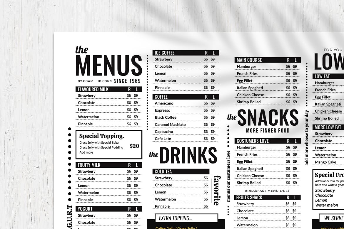 西式咖啡店/面包店/蛋糕店蚂蚁素材精选菜单模板v5 Resto Food Menu Vol. 5插图(1)