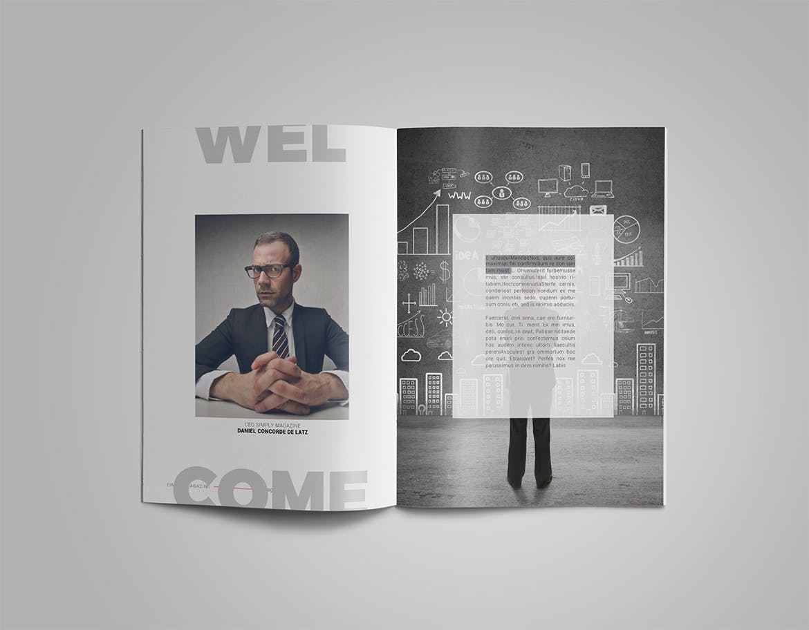 人物采访人物专题蚂蚁素材精选杂志排版设计InDesign模板 InDesign Magazine Template插图(1)
