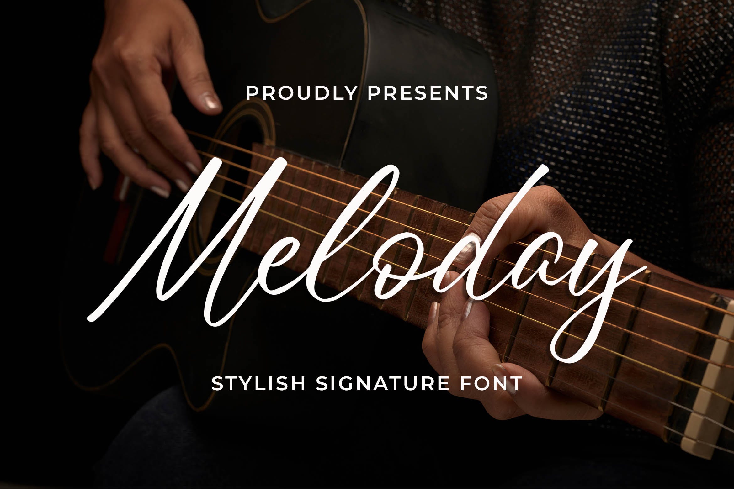 英文时尚签名手写字体第一素材精选 Meloday – Stylish Signature Font插图