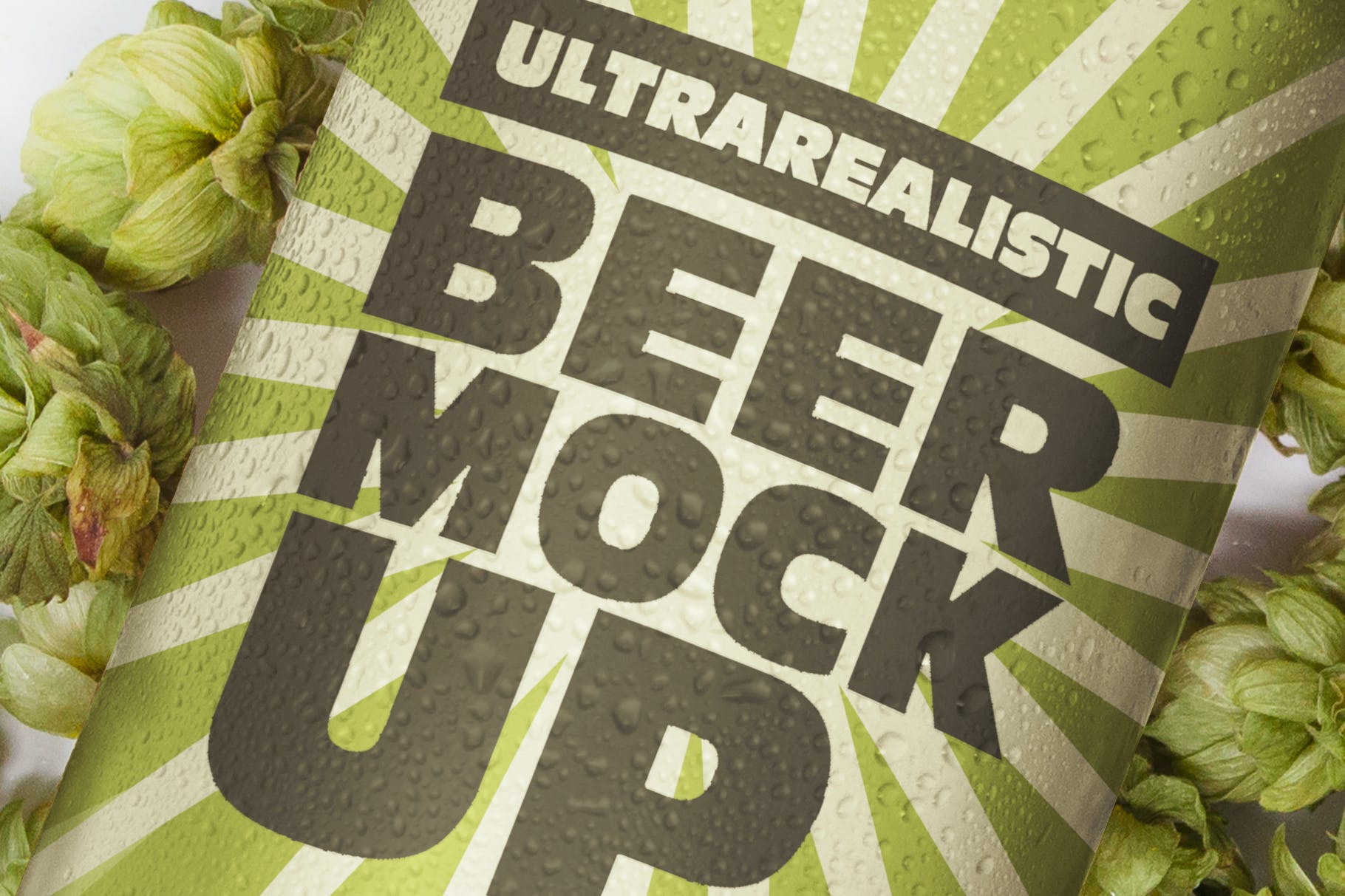 两种尺寸啤酒罐易拉罐外观设计图第一素材精选 Beer Can Duo Mockup插图(3)