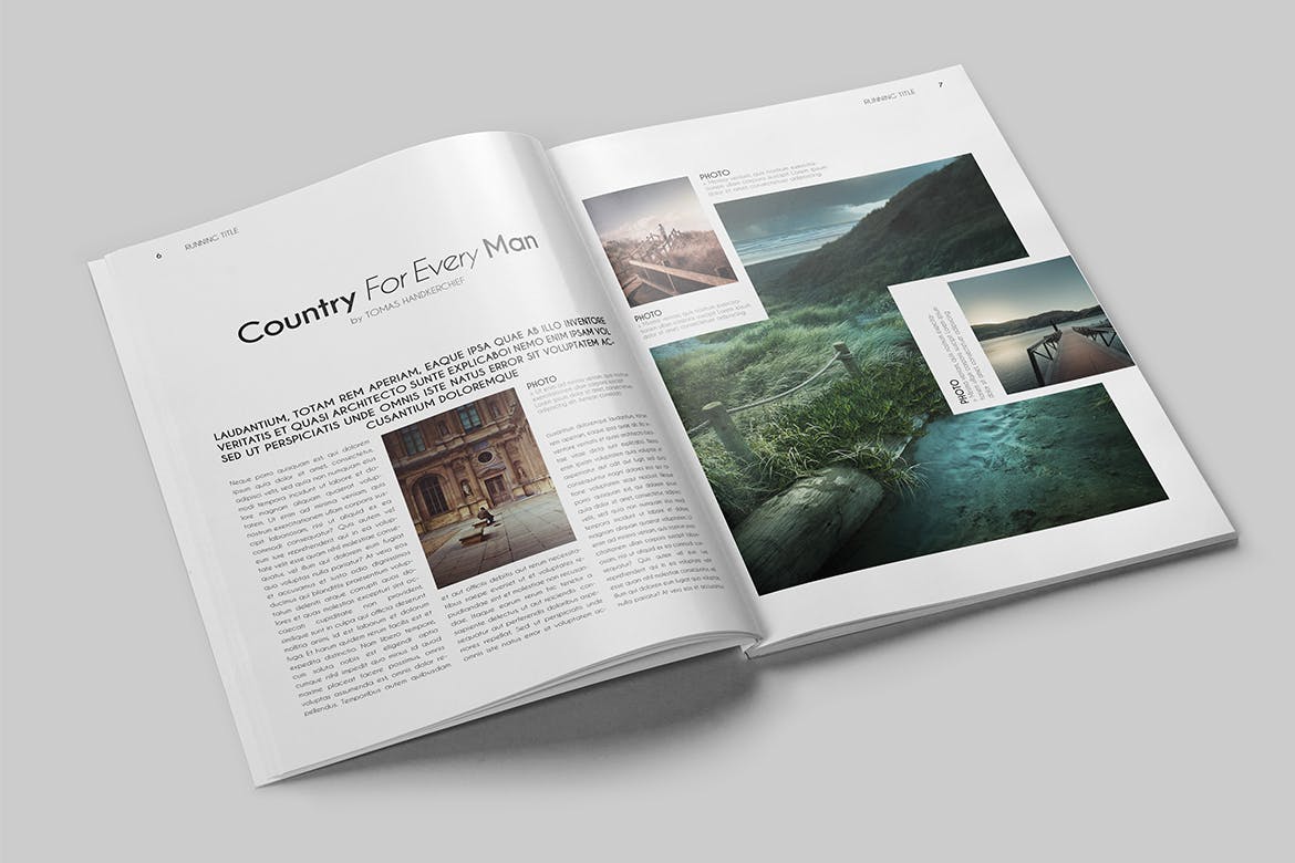 一套专业干净设计风格InDesign第一素材精选杂志模板 Magazine Template插图(3)