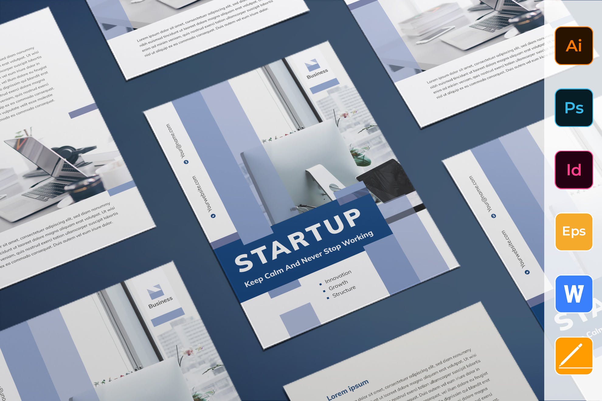 项目介绍宣传单设计模板 Startup Flyer插图