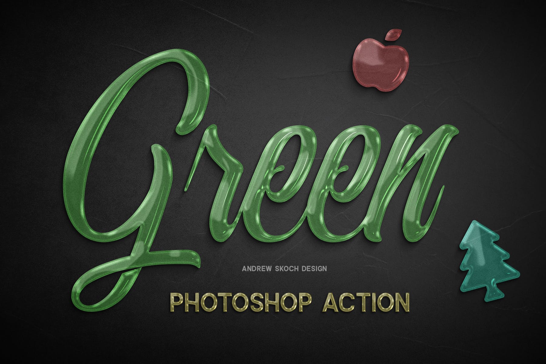 一键生成创意玻璃文字第一素材精选PS动作 Glass Photoshop Action插图(5)