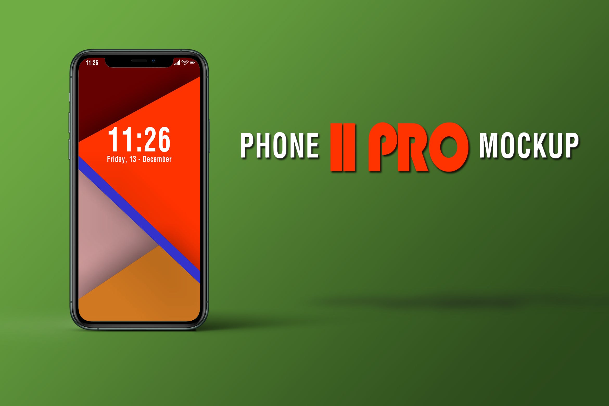 iPhone 11 Pro手机屏幕演示第一素材精选样机模板 PHONE 11 PRO MOCKUP插图