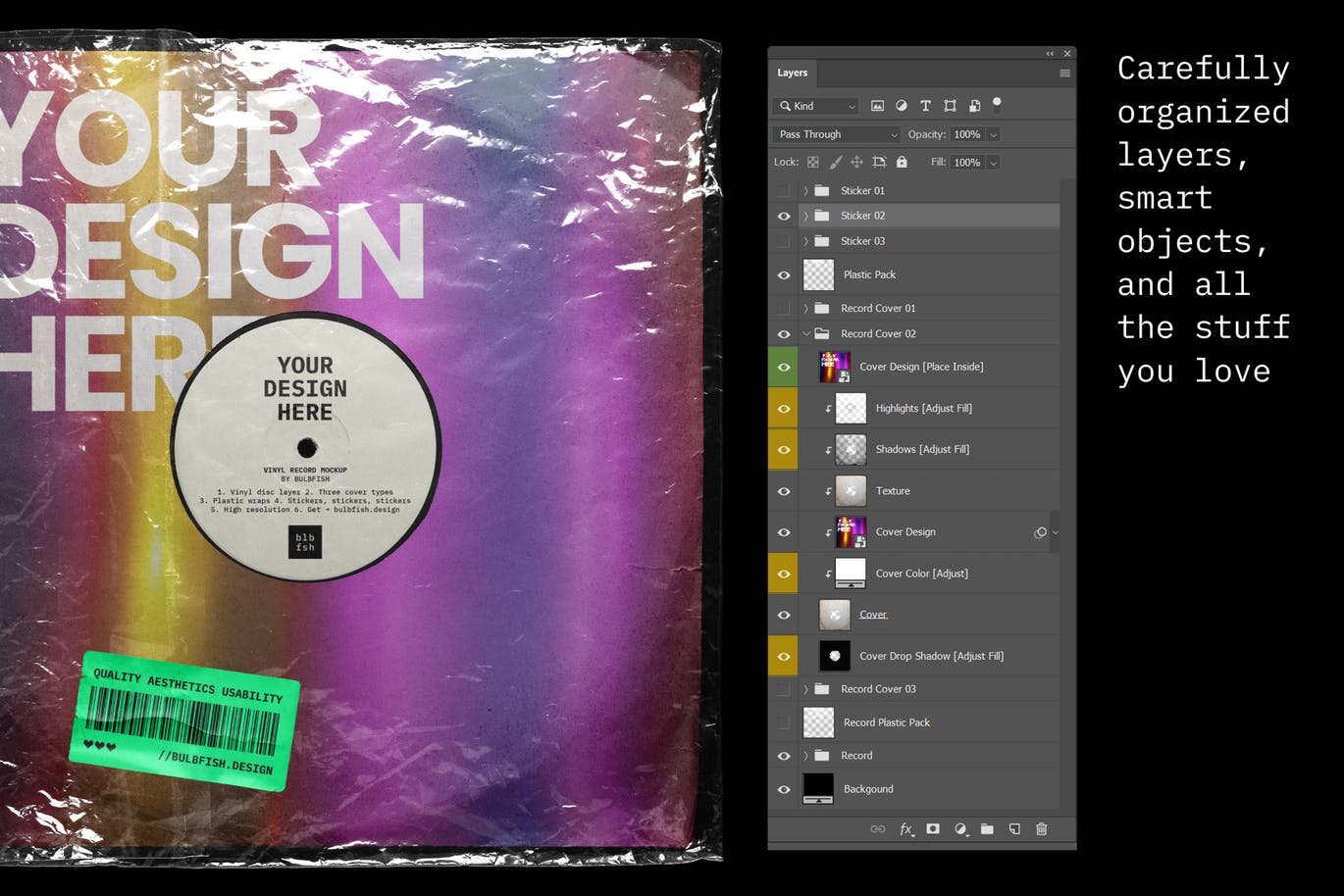 乙烯基唱片包装盒及封面设计图蚂蚁素材精选模板 Vinyl Record Mockup插图(3)