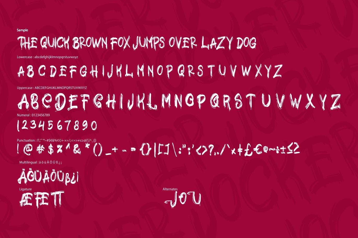 极具个性的英文笔刷装饰字体大洋岛精选 Jocker | Psychotype Font Theme插图5
