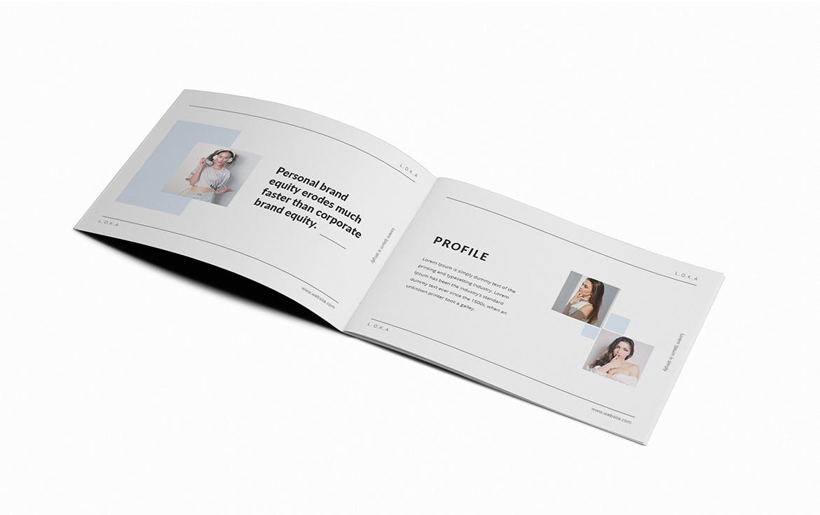 A5尺寸企业横版画册设计模板 Company Branding A5 Brochure Template插图3