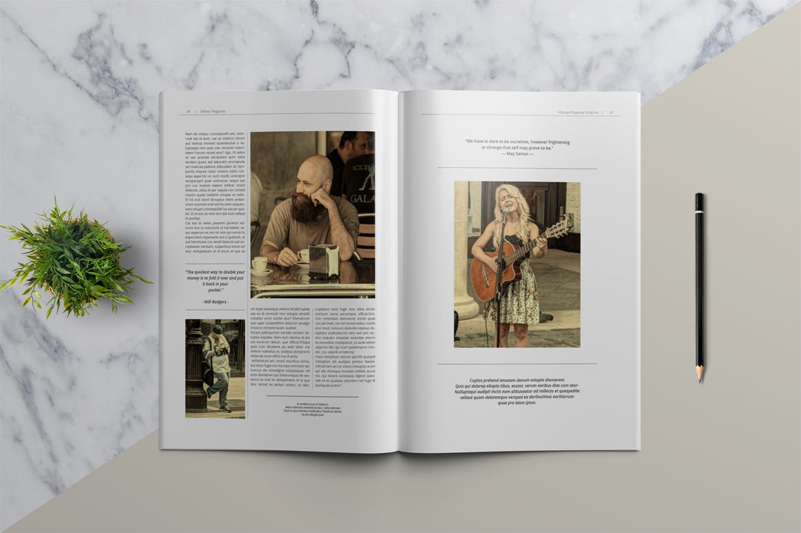 北欧简约风格第一素材精选杂志设计模板 KELENS – Clean Magazine Template插图(6)