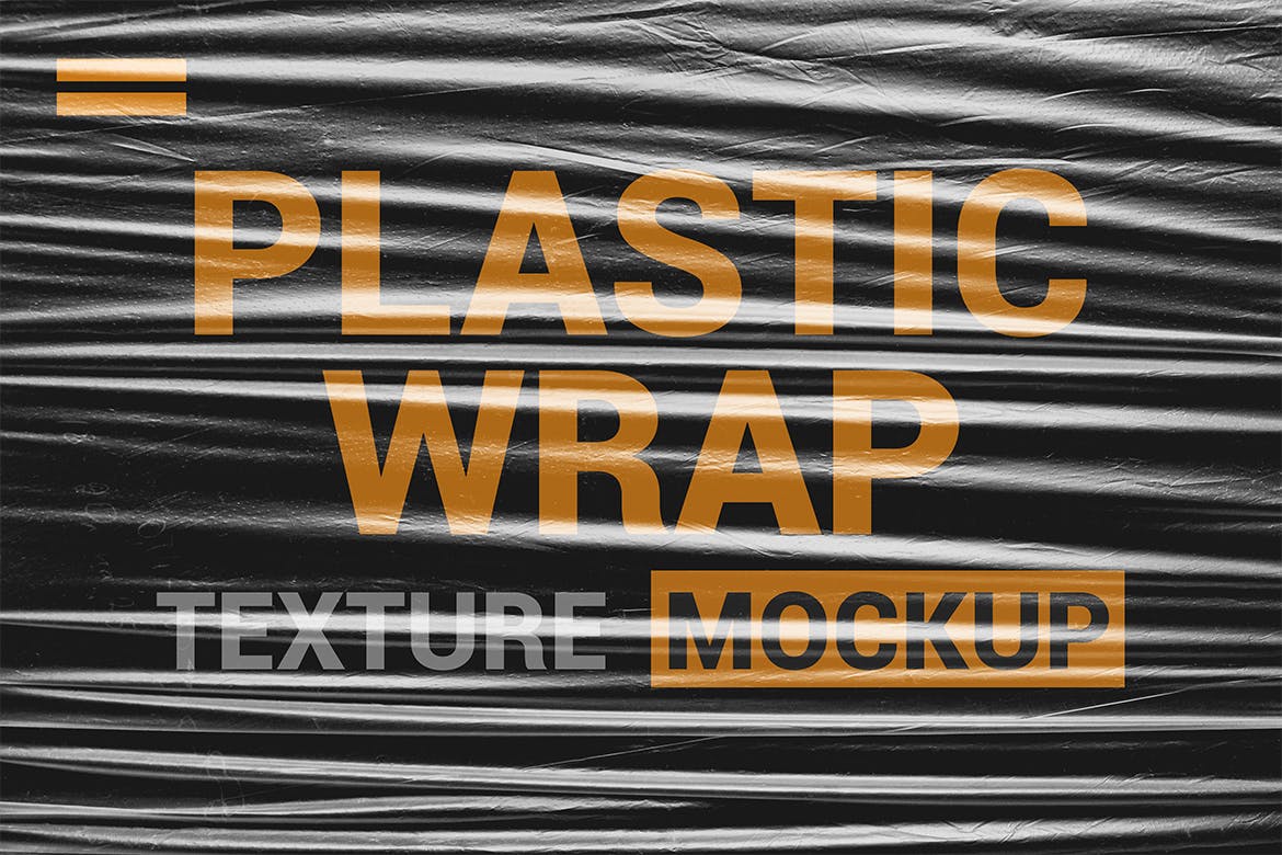 透明塑料包装纹理效果一键套用PSD模板 Transparent Plastic Wrap Texture Mockup插图(2)
