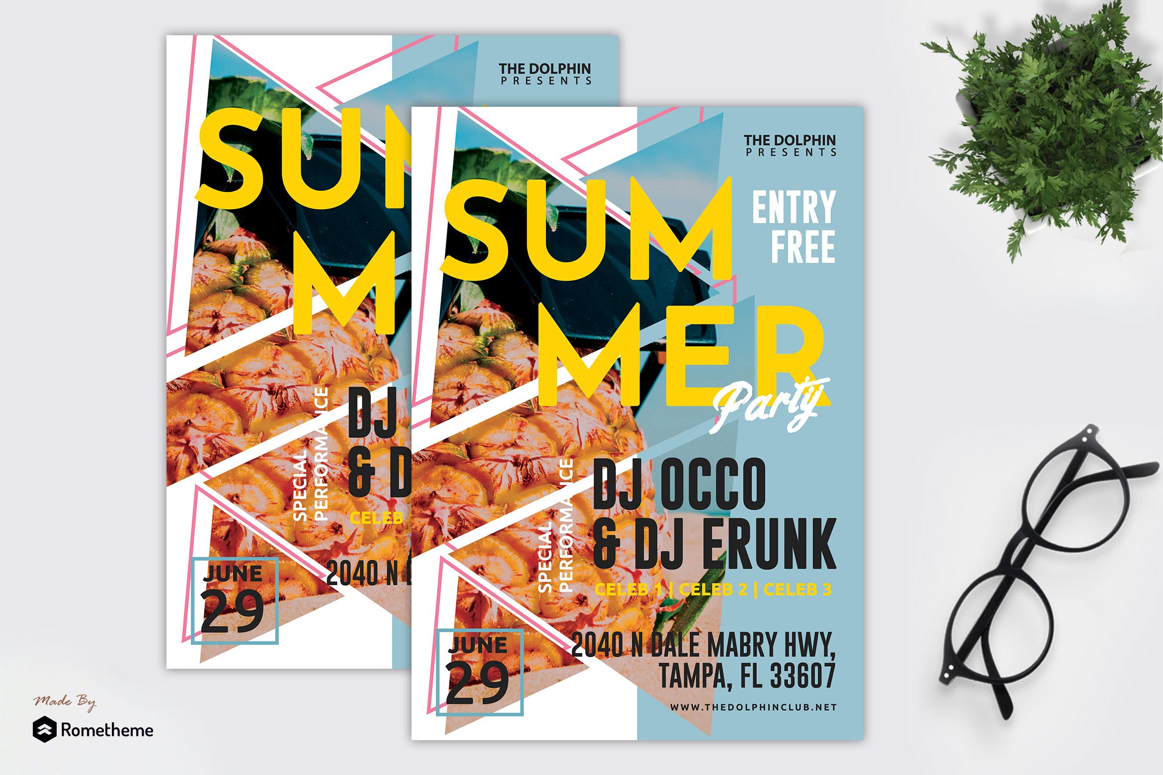 夏天音乐主题活动宣传单设计模板 Summer – Music Event Flyer RY插图