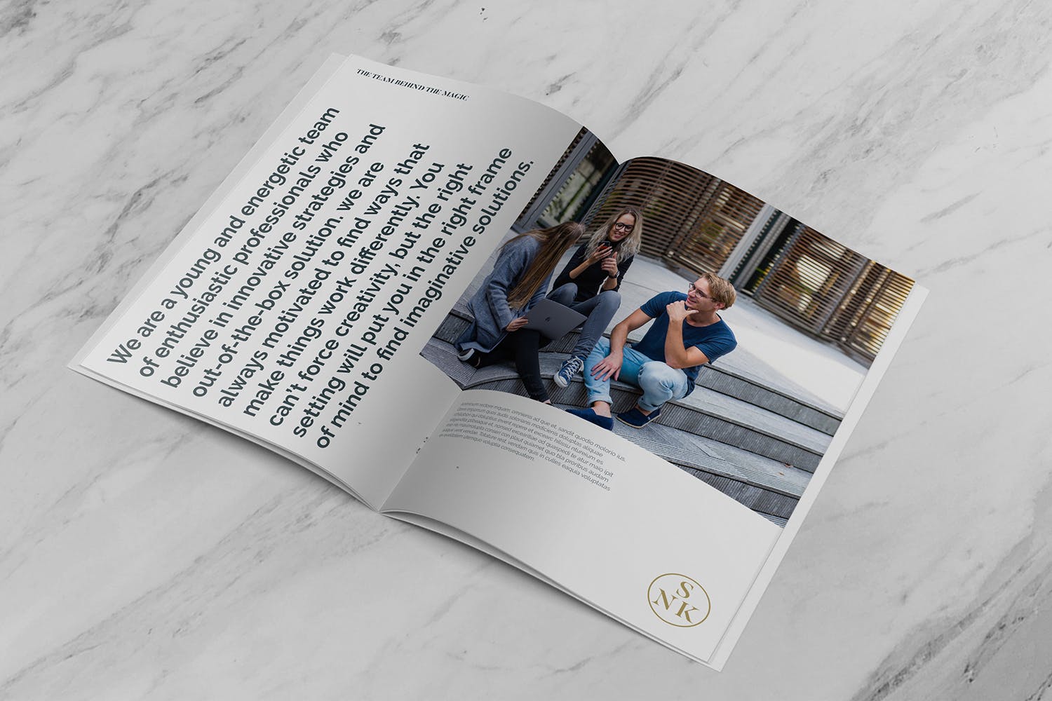 A4宣传小册子/企业画册内页排版设计效果图样机第一素材精选 A4 Brochure Mockup Open Pages插图(2)