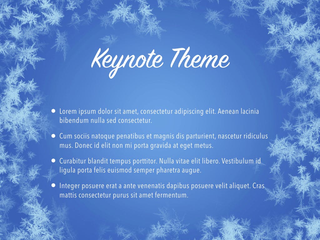 冬天雪花背景大洋岛精选Keynote模板下载 Hello Winter Keynote Template插图2