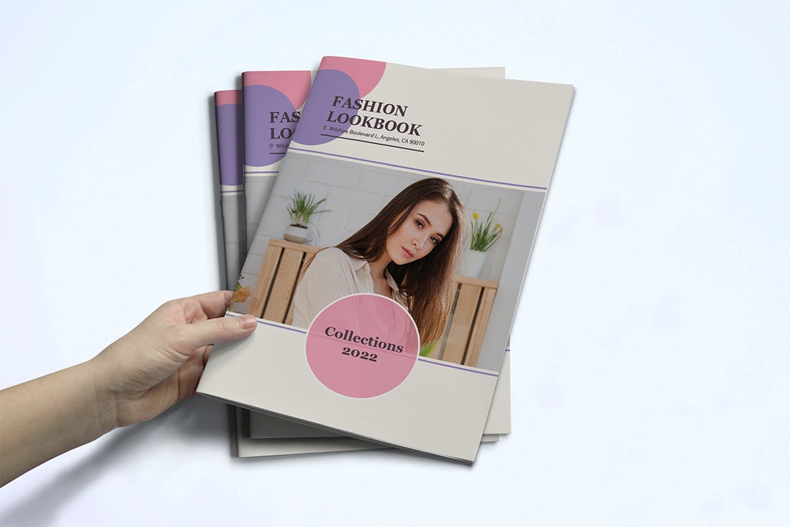 时装订货画册/新品上市产品第一素材精选目录设计模板v3 Fashion Lookbook Template插图(1)