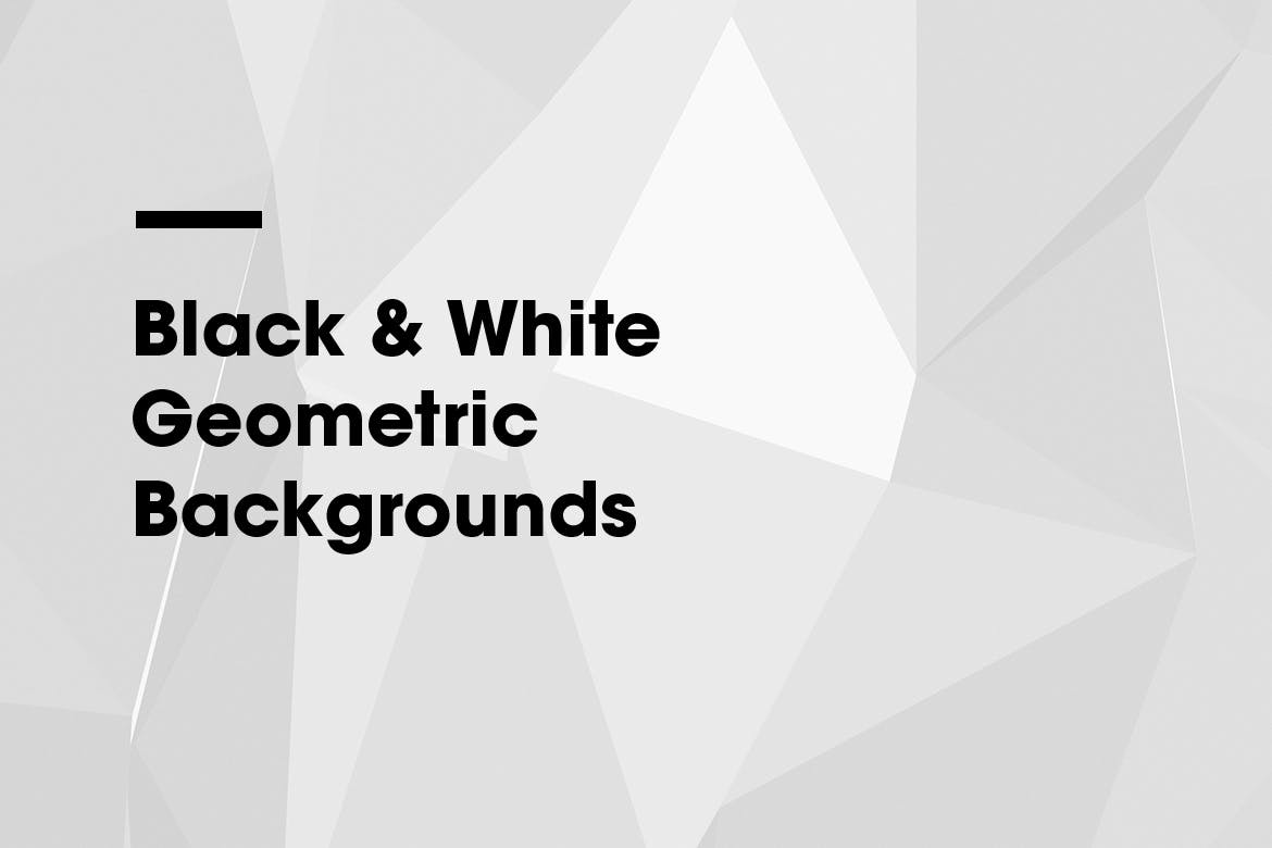 黑白风格几何图形高清背景图素材 Black & White | Geometric Backgrounds插图1
