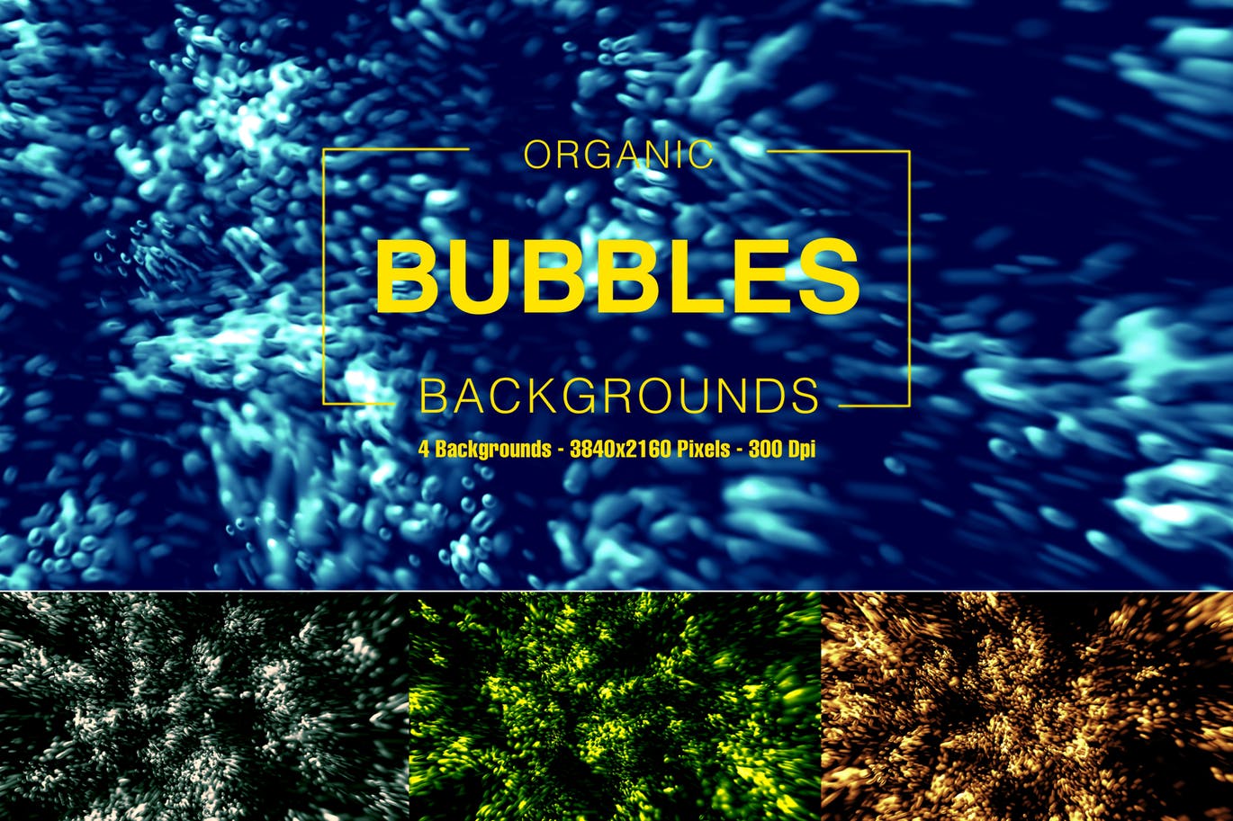 液体有机气泡高清背景图素材 Organic Bubbles插图